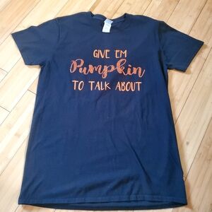 Gildan Softstyle Black T-Shirt Thanksgiven Size Medium